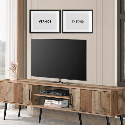 Everfurn Vernice TV Stand - 1800w with Two Cupboards