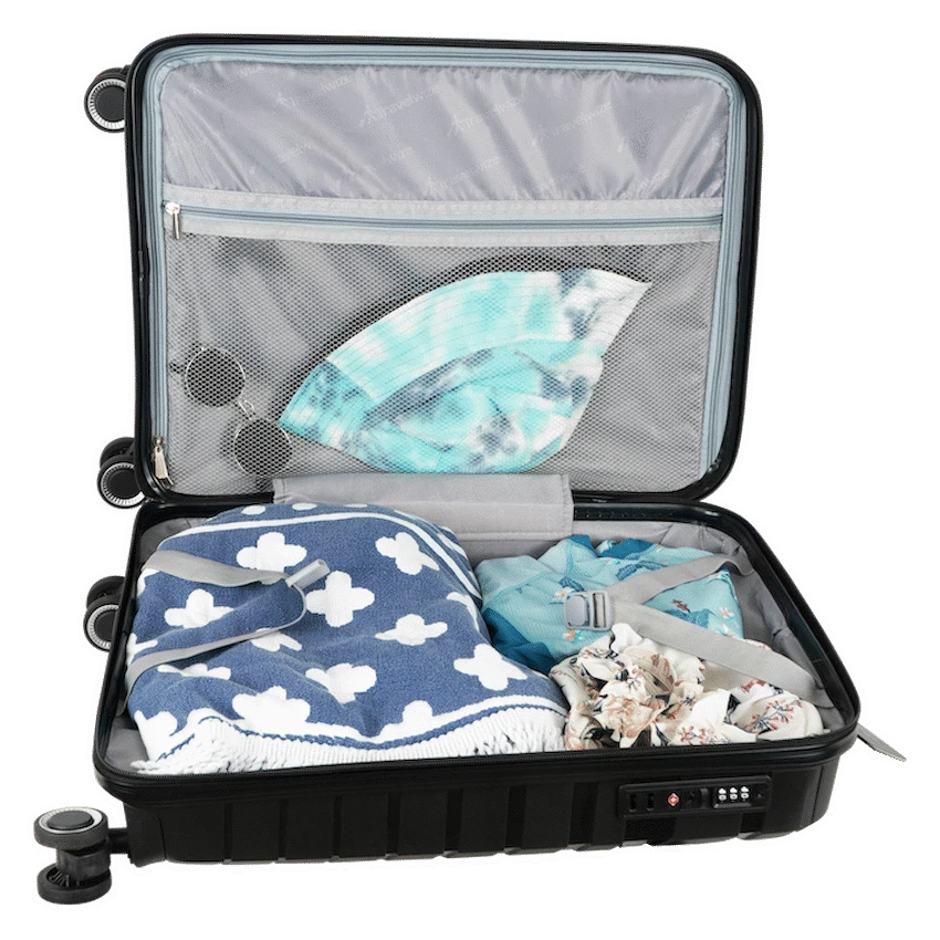 Travelwize Java PP 4-Wheel Spinner 55cm Luggage - Black