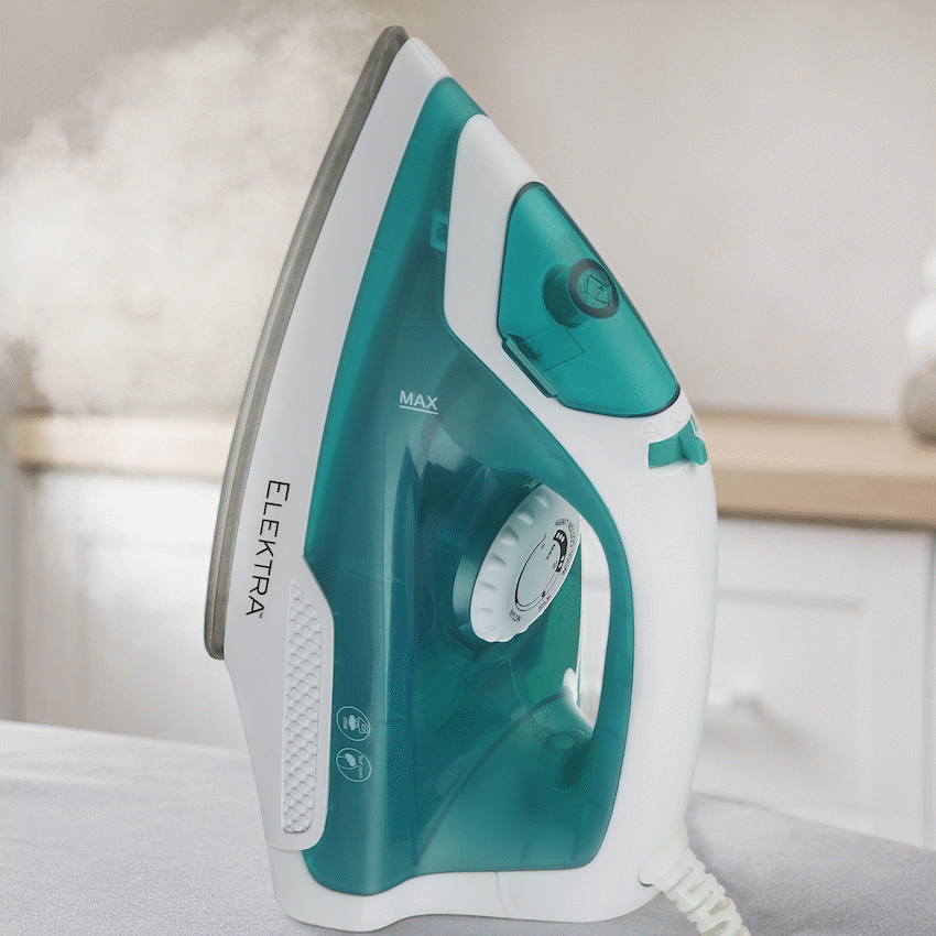 Elektra 1200W Steam Iron - Green