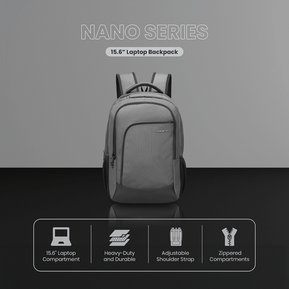 Volkano Nano 15.6" Laptop Backpack - Grey