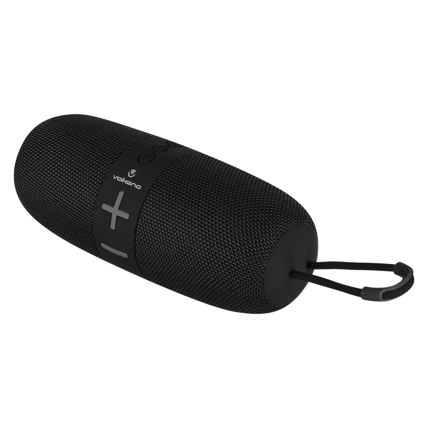 Volkano Flow Series Portable Bluetooth Speaker - Black with Grey Buttons