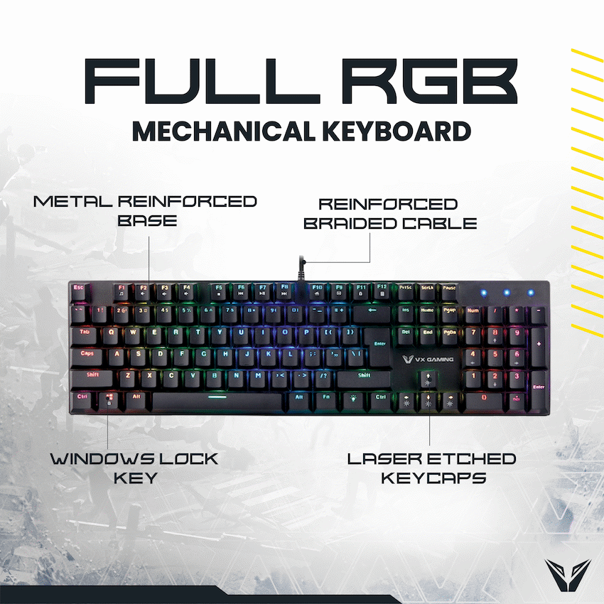 VX Demeter Series Mechanical Keyboard with Full RGB Lighting