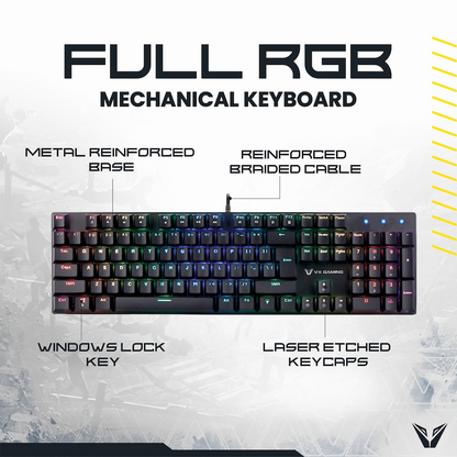 VX Demeter Series Mechanical Keyboard with Full RGB Lighting