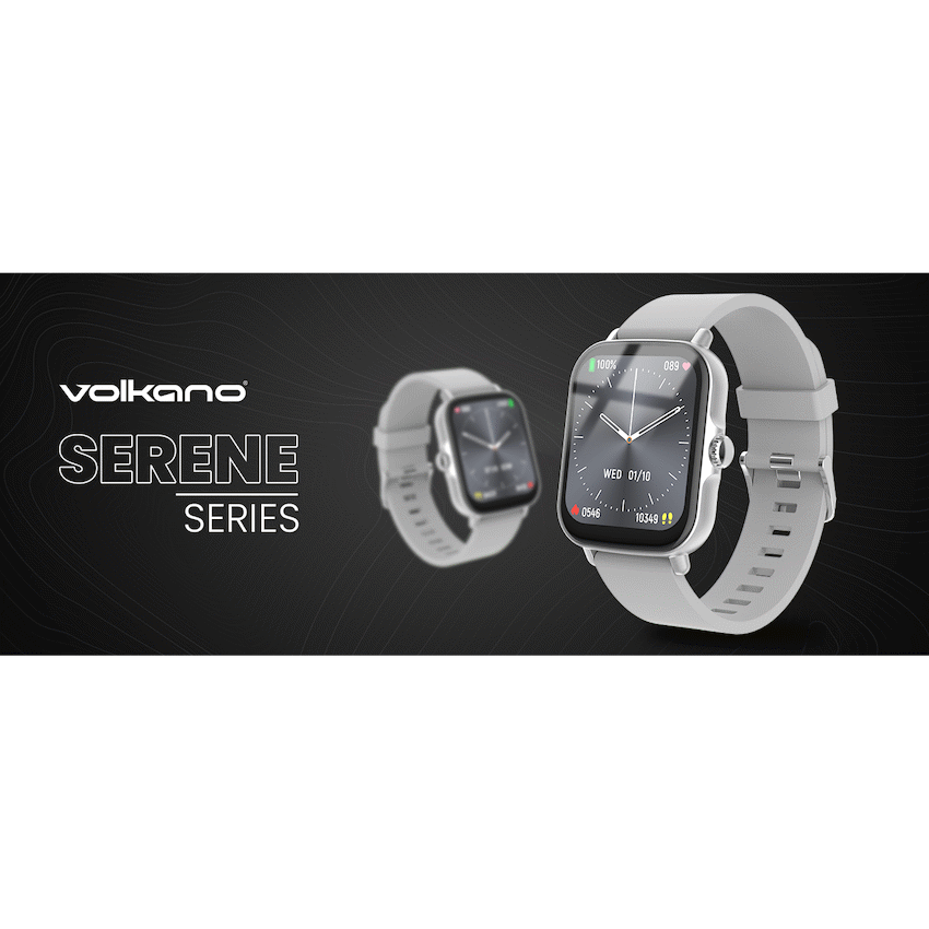 Volkano Active Tech Serene series Watch with heart rate monitor - Silver