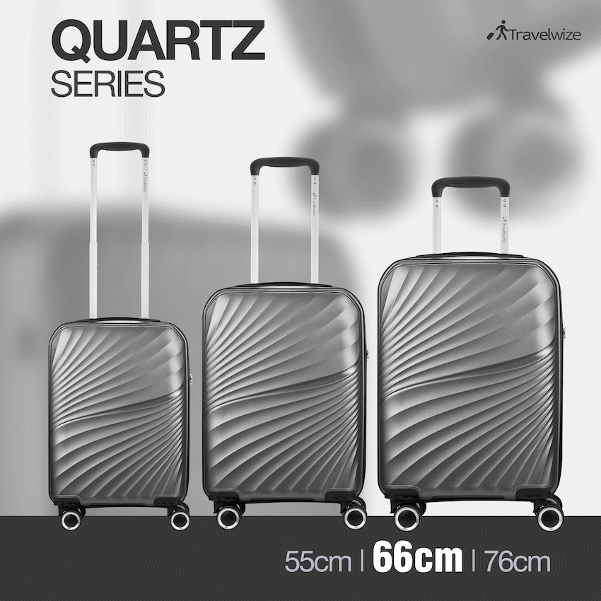 Travelwize Quartz PP 66cm 4-Wheel Spinner Luggage - Silver