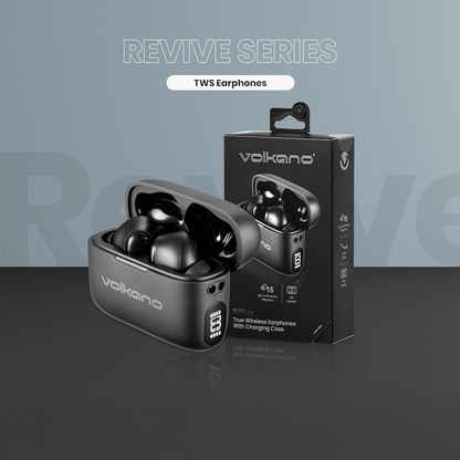 Volkano Revive Series TWS Earphones - Black