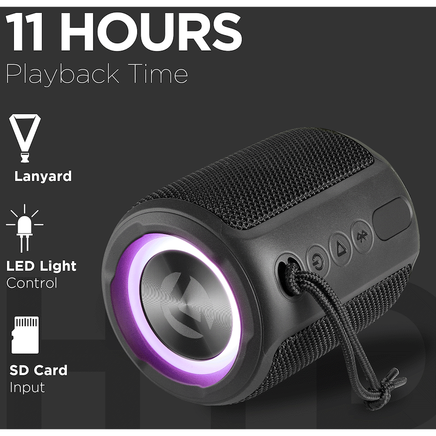 Volkano Hydro Series IPX7 Bluetooth Speaker - Black