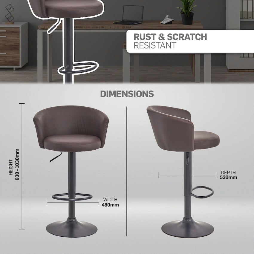 Everfurn Titan Barstool - Brown