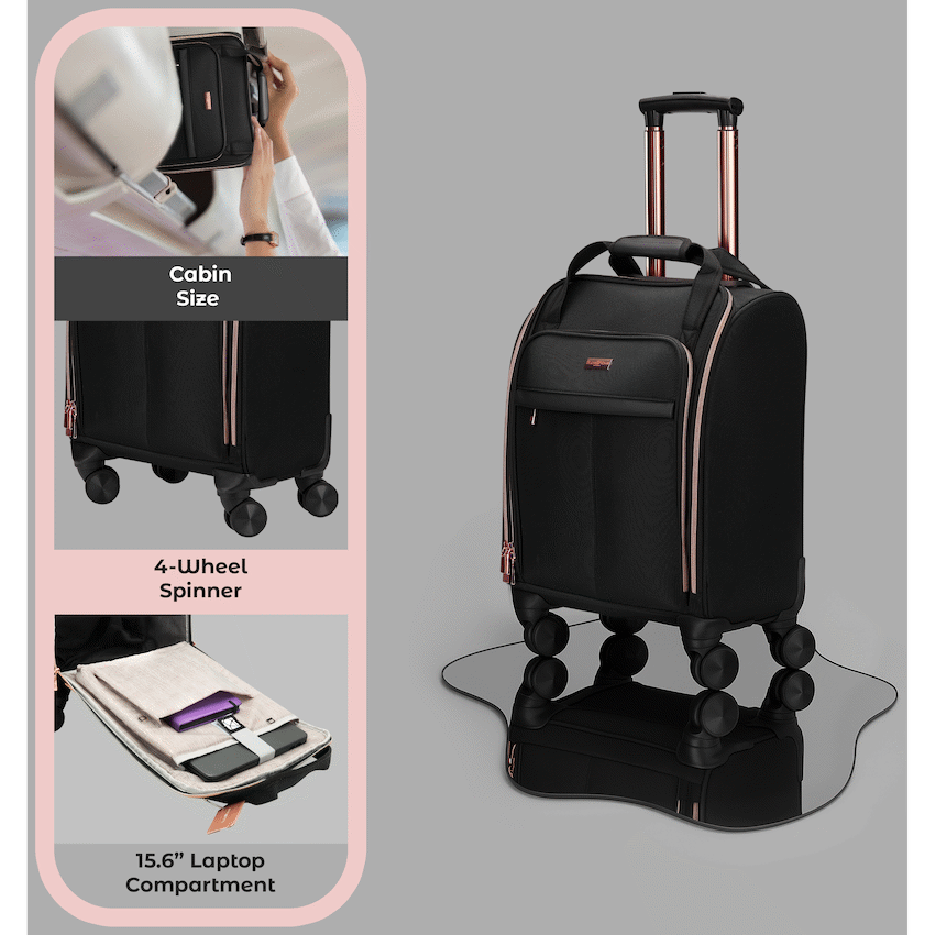 SupaNova Zoe 15.6" Laptop Business Trolley - Black