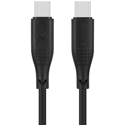Volkano Nova Series USB C to USB C 100W 1.2m TPE cable-Black
