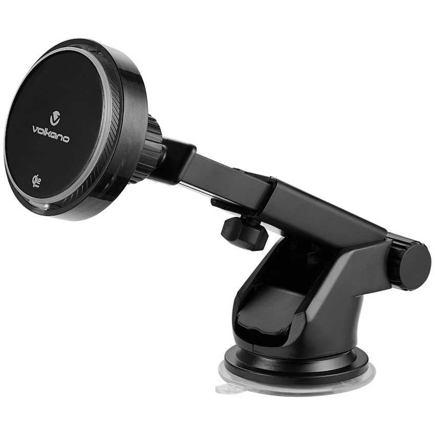 Volkano Sentinel Series Qi2.2 Magnetic Wireless Charging Car Dash Mount Phone Holder - Black