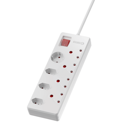 Ellies 8-Way High Surge Multiplug 0.5m - WT