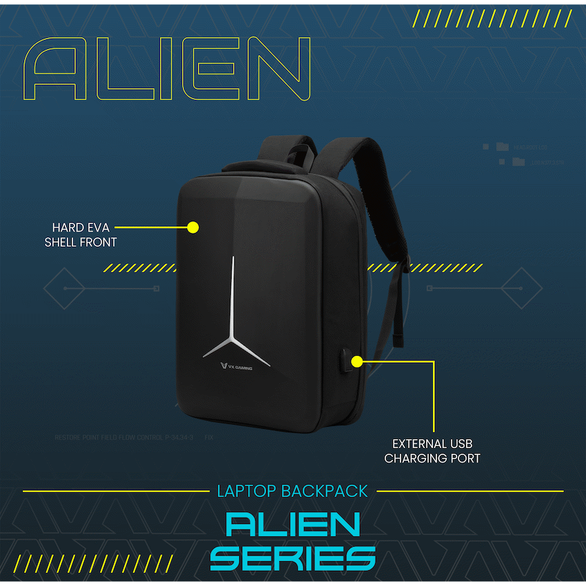 VX Gaming Alien 17.3" Laptop Backpack - Black
