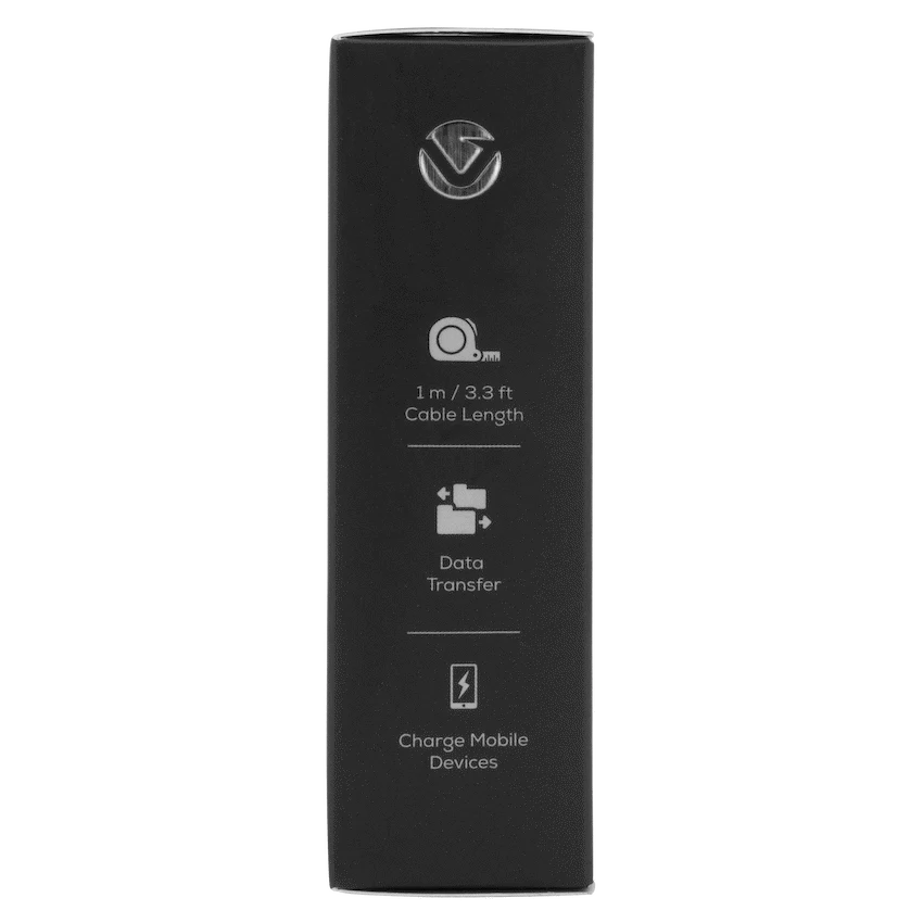 Volkano On-The-Go USB to Type-C 18w Braided 1m Cable - Black