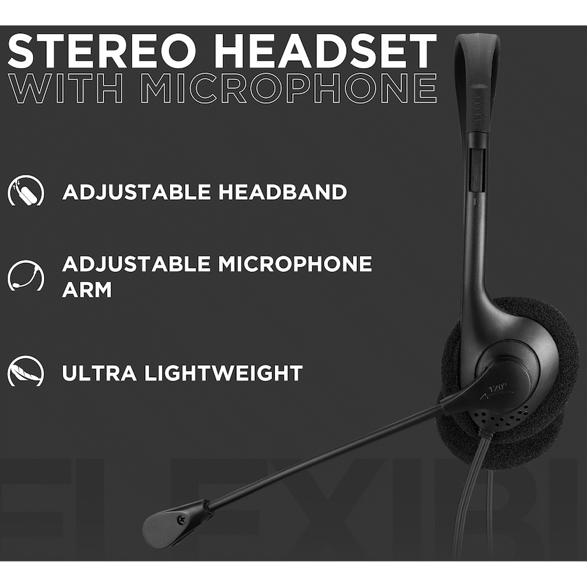Volkano Chat 2 Stereo Headset with Boom Microphone