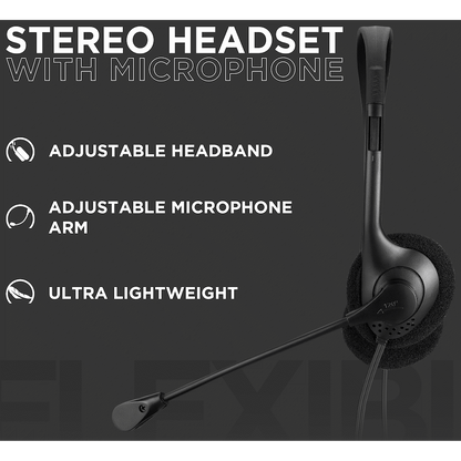 Volkano Chat 2 Stereo Headset with Boom Microphone