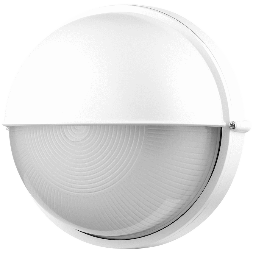 Ellies Arc Series - Large AC Round Bulkhead - Aluminium + Glass - E27 Base -WT
