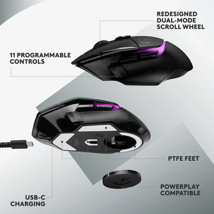 Logitech(R) G502 X PLUS Wireless Gaming Mouse - Black