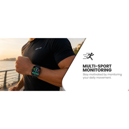 Volkano Chroma Series Smartwatch with Black Strap