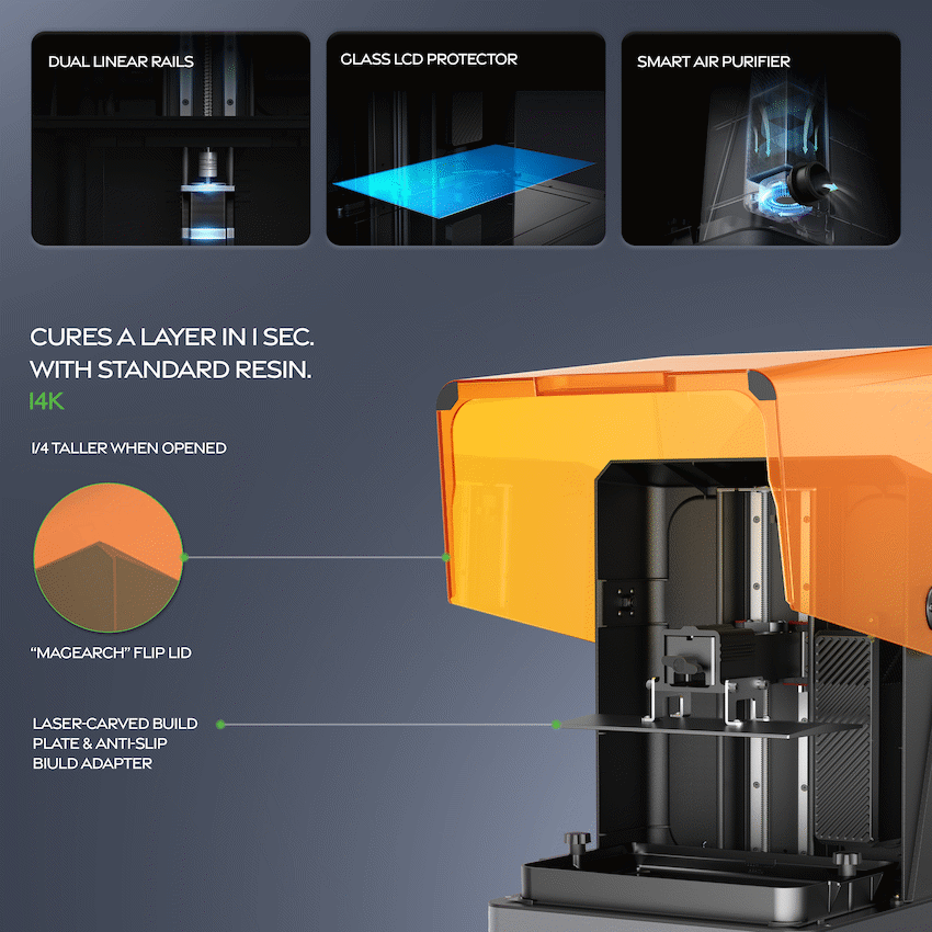 Creality Halot Mage S Resin 3D Printer 223x126x230