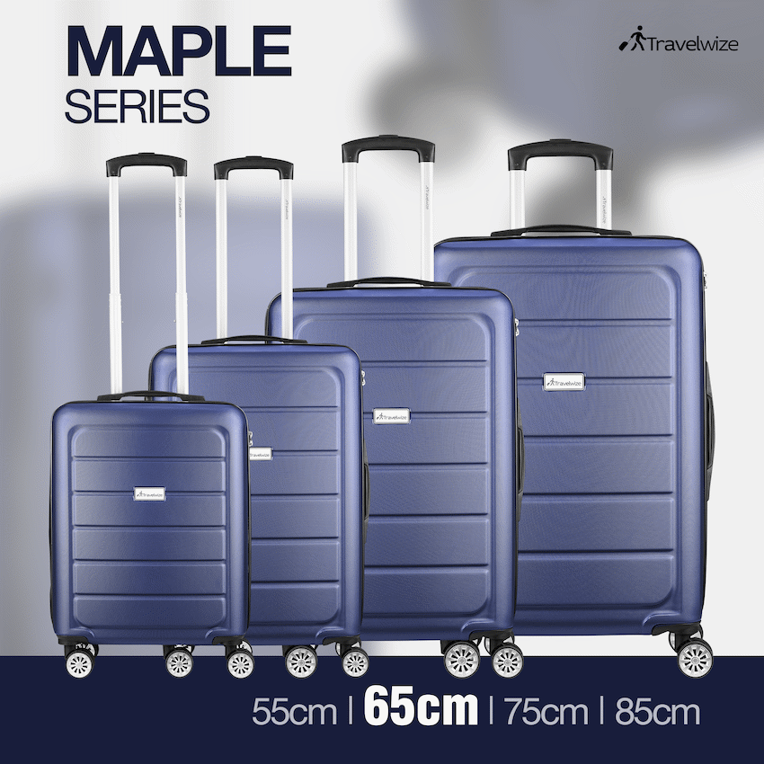 Travelwize Maple ABS 65cm 4-Wheel Spinner Luggage - Navy