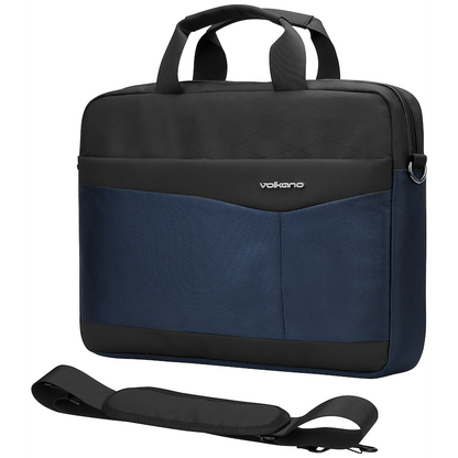 Volkano Seismic 15.6" Laptop Shoulder Bag Blk/Nvy