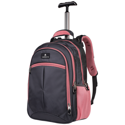 Volkano Orthopaedic Trolley Backpack 27L - Dark Grey/Pink