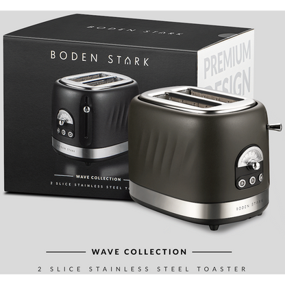 Boden Stark 2-Slice Stainless Steel Toaster