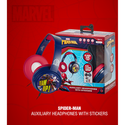 Marvel Spider-Man Wired Headphones with Stickers