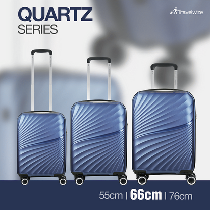 Travelwize Quartz PP 66cm 4-Wheels Spinner Luggage - Navy