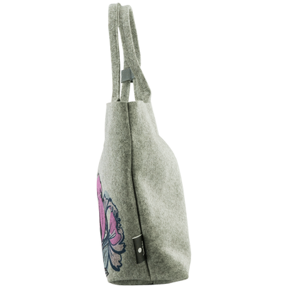 Totes Babe Peony Diaper Tote - Grey