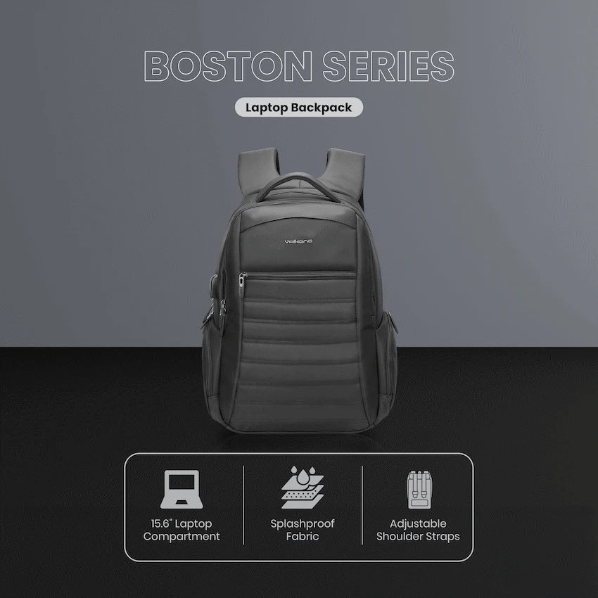 Volkano Boston 15.6" Laptop Backpack - Black