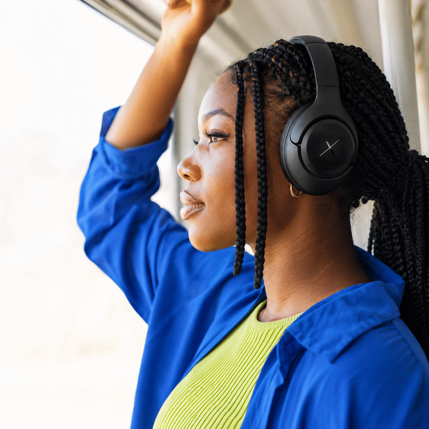 VolkanoX VXH300 Bluetooth Headphones with Hybrid ANC - Black