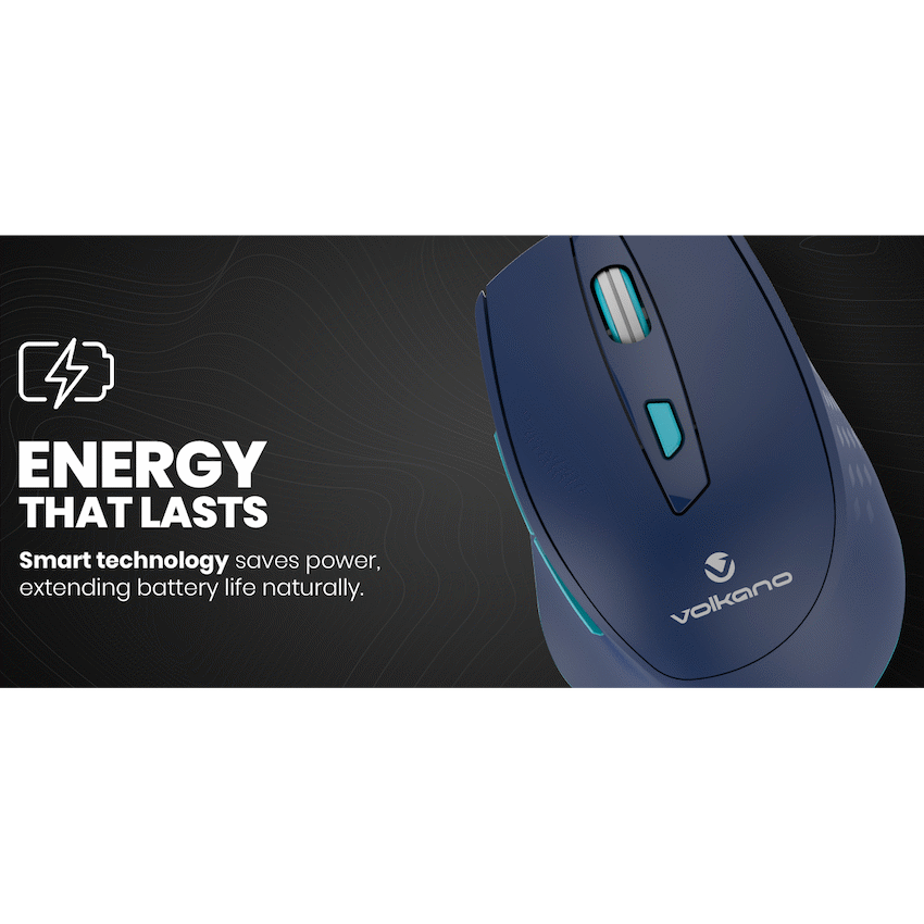 Volkano Chrome Series Wireless Mouse - Blue
