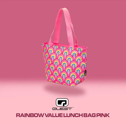 Quest Rainbow Value Lunch Bag - Pink