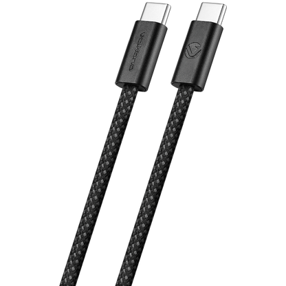 Volkano Weave Series 60w USB C to USB C 1.2m-Black
