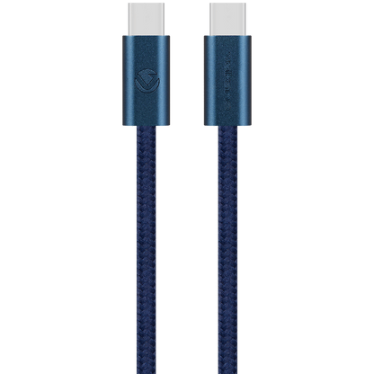Volkano Weave Series 60w USB C to USB C 1.2m-Blue