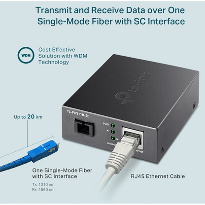 TP-Link TL-FC311B-20 Gigabit WDM Media Converter