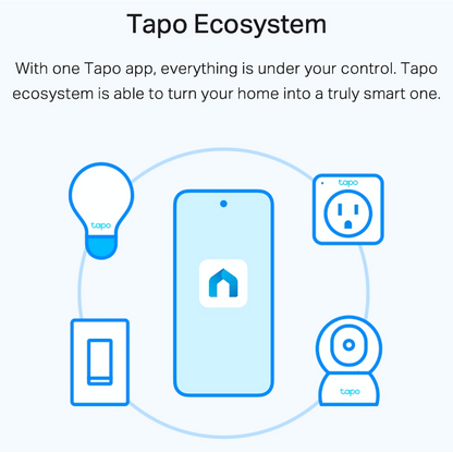 TP-Link Tapo L510E 8.7w Smart Wi-Fi Warm White Light Bulb, Dimmable, A60, E27