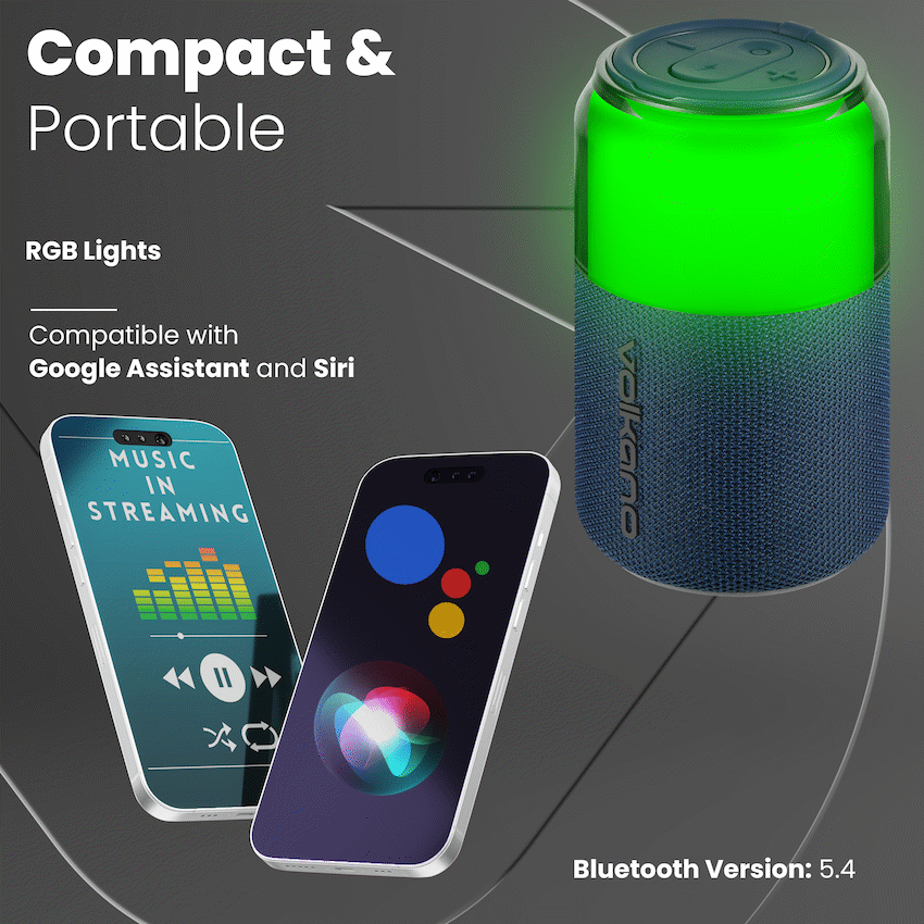 Volkano Neptune Bluetooth Wireless Speaker - Blue