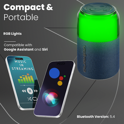 Volkano Neptune Bluetooth Wireless Speaker - Blue