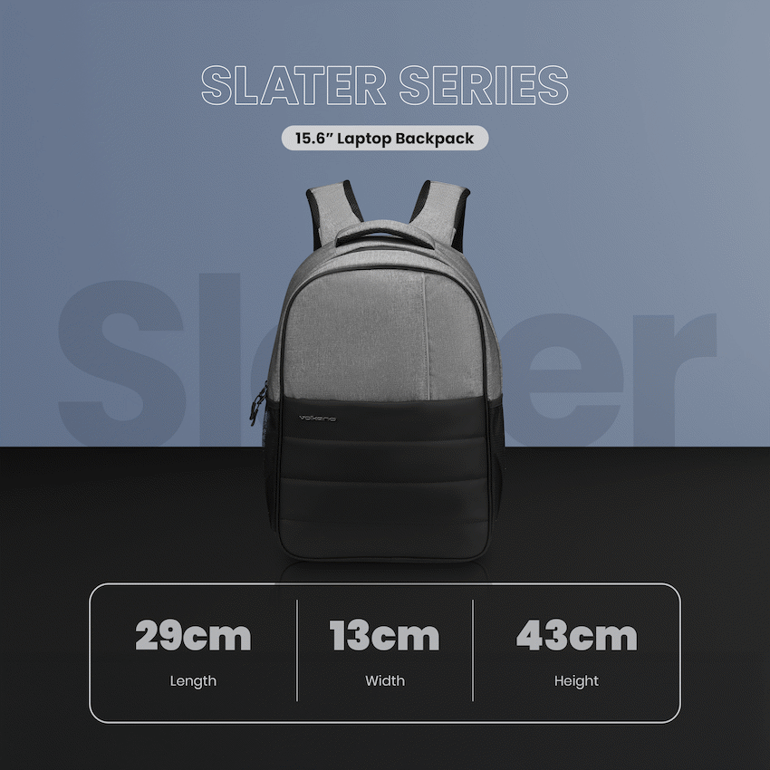 Volkano Slater 15.6" Laptop Backpack - Grey