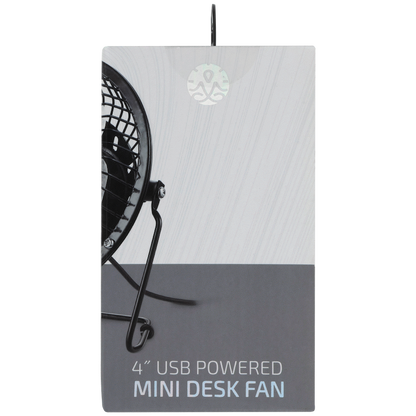 ZEN Cool Series 4" Mini Desk Fan - Black