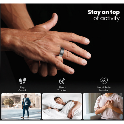 Volkano Ring Series Smart Ring With Charge Case - 18.3mm