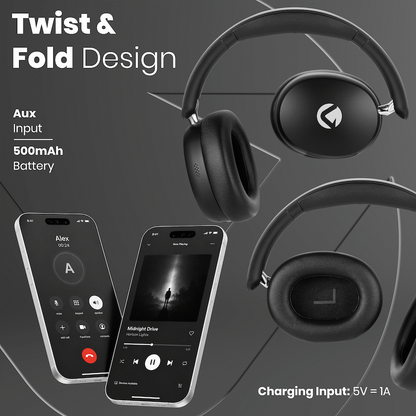 Volkano Lexi Pro Hybrid ANC Headphones - Black