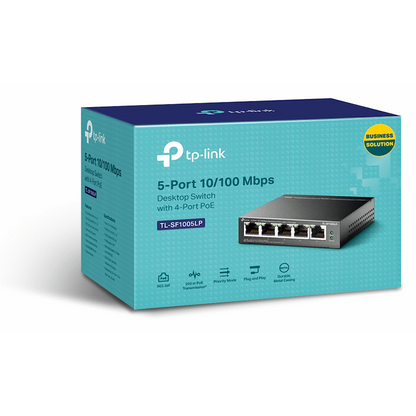 TP-Link TL-SF1005LP 5-Port 10/100Mbps Desktop Switch with 4-Port PoE