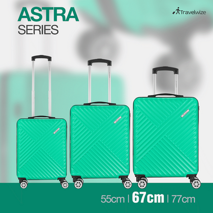 Travelwize Astra ABS 67cm 4-Wheels Spinner Luggage - Jade
