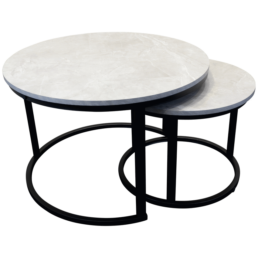 Everfurn Nile Nesting Coffee Table - Ash Grey (2 Piece)