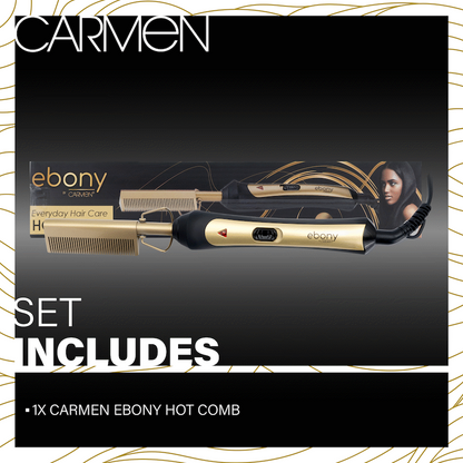 Carmen Hot Comb - Ebony