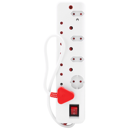 Ellies 8-Way Surge Multiplug 0.5m - WT